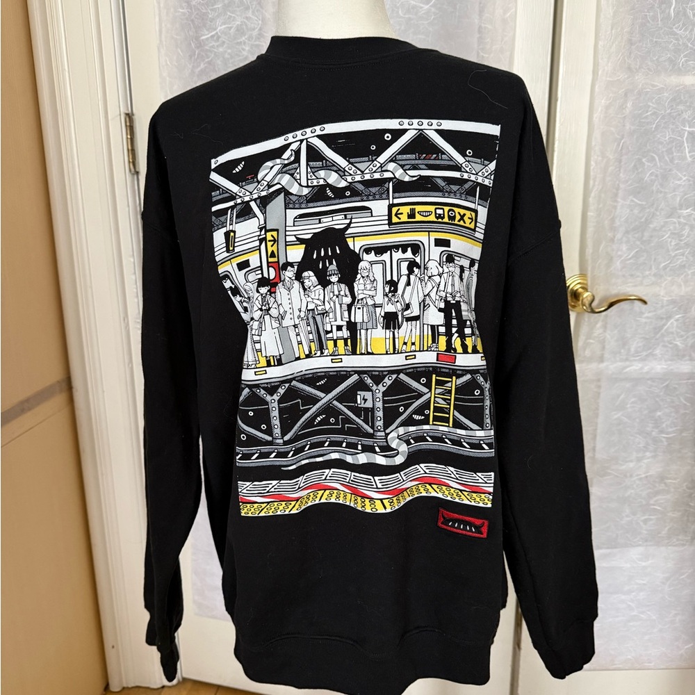 Black Graphic Unisex Sweater